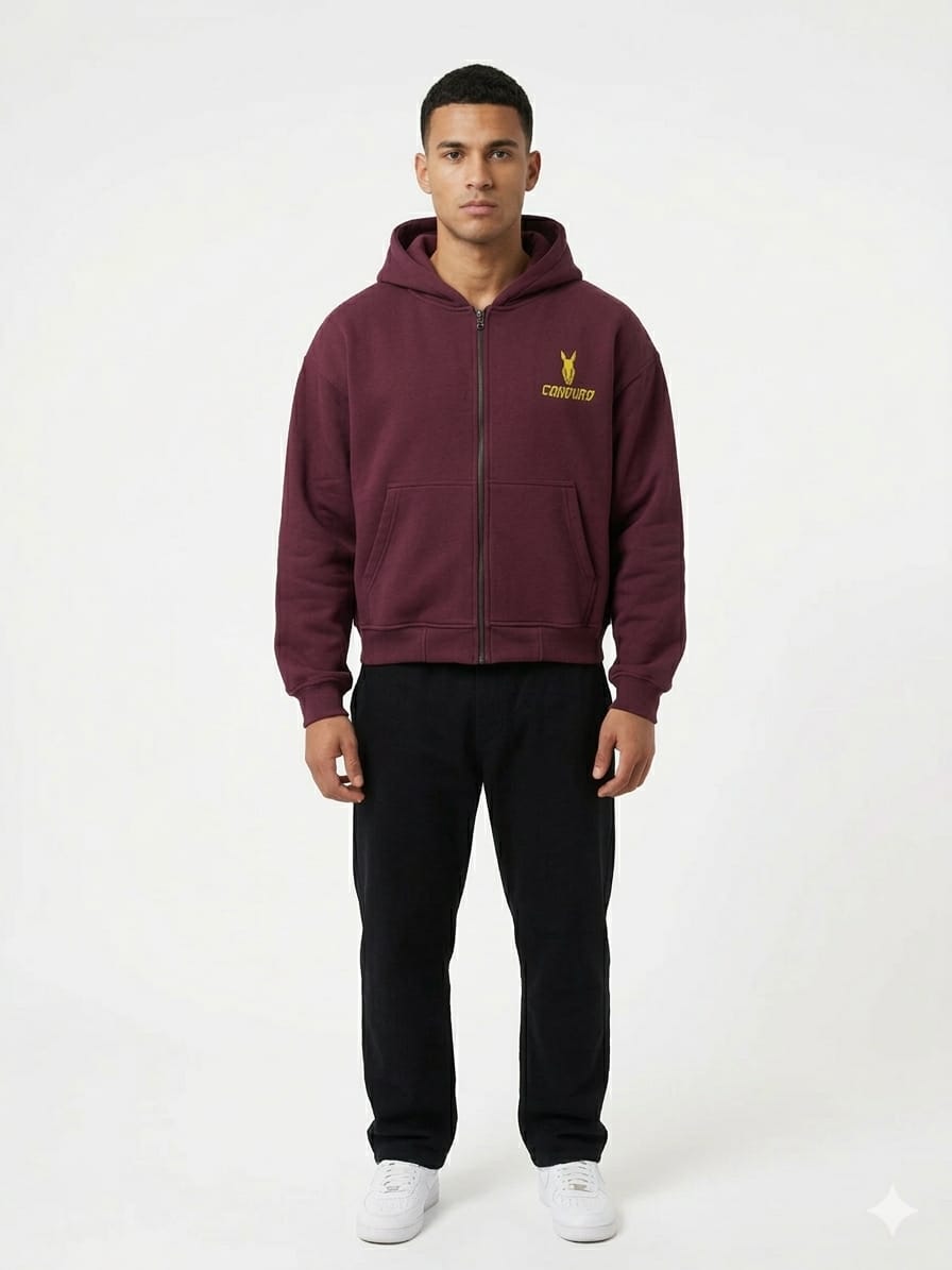 Canguro Heritage Double Zip – Burgundy Gold