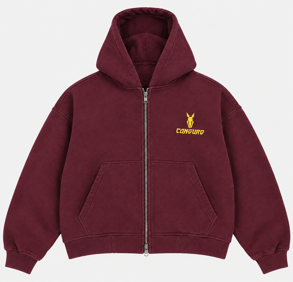 Canguro Heritage Double Zip – Burgundy Gold